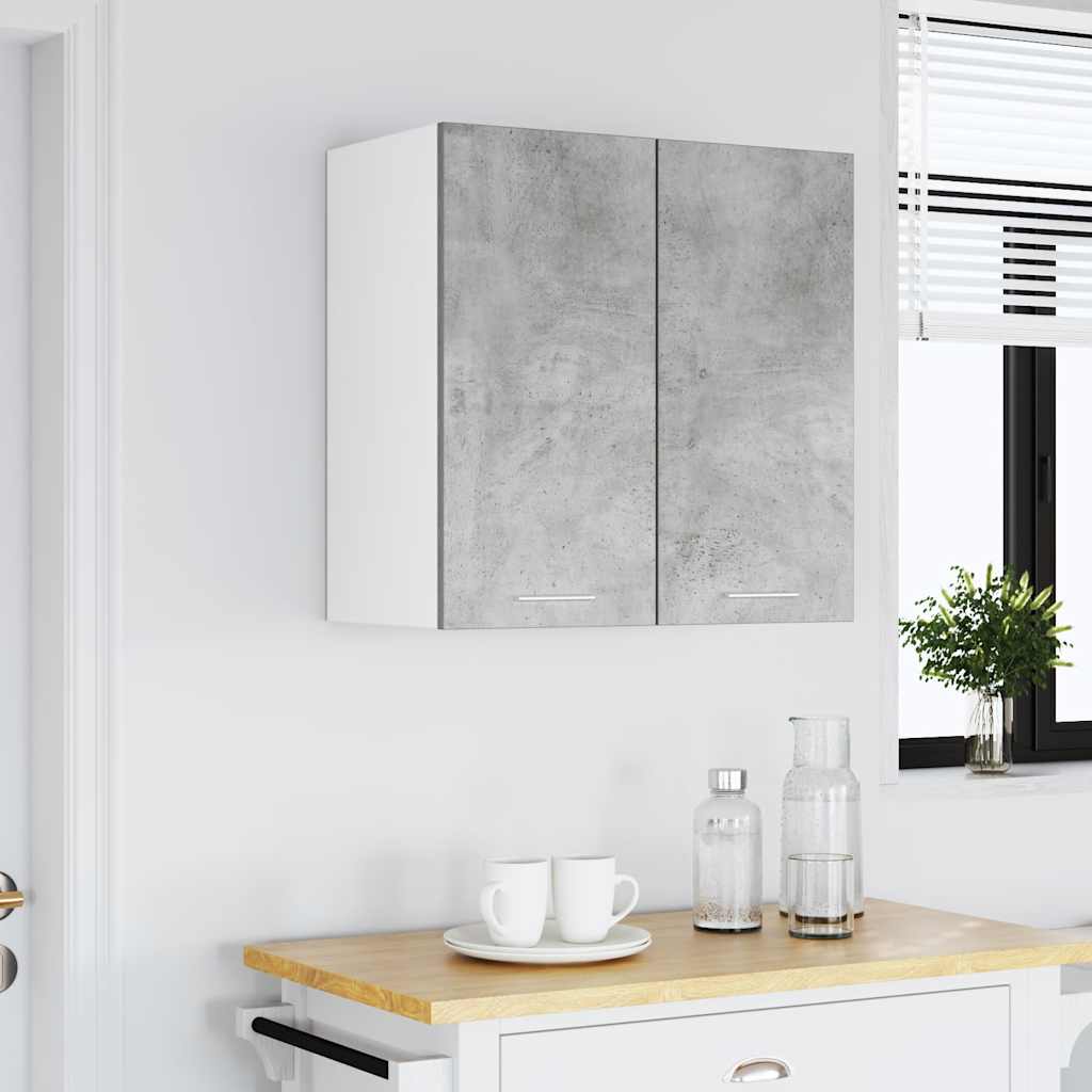 betonszürke szerelt fa konyhai fali szekrény 60x31x60 cm