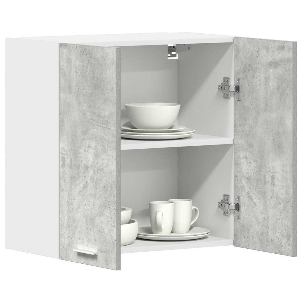 betonszürke szerelt fa konyhai fali szekrény 60x31x60 cm
