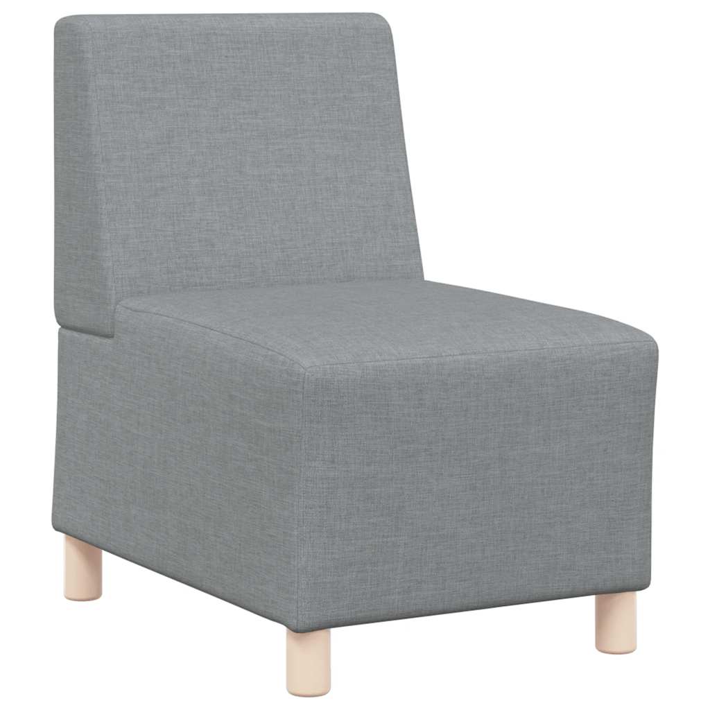 moduláris kanapéegység karfa nélkül, világosszürke, szövetből készült, 55 cm