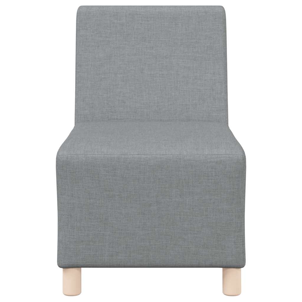 moduláris kanapéegység karfa nélkül, világosszürke, szövetből készült, 55 cm