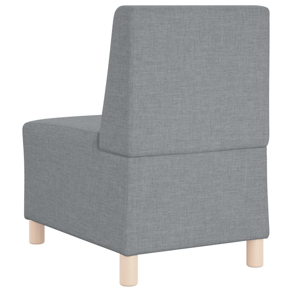 moduláris kanapéegység karfa nélkül, világosszürke, szövetből készült, 55 cm