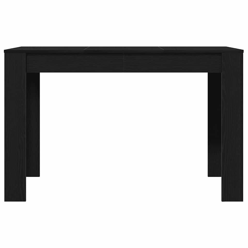 fekete tölgy színű szerelt fa étkezőasztal 120 x 60 x 75 cm