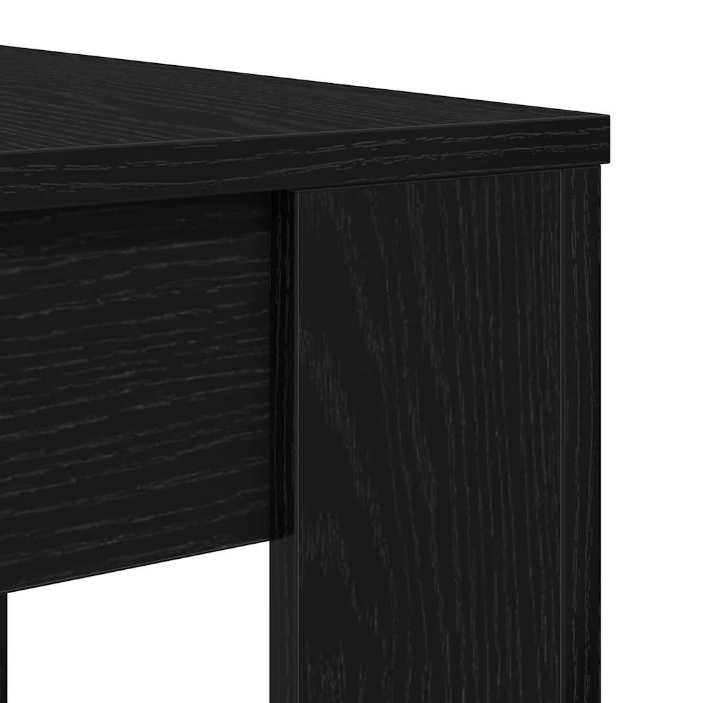 fekete tölgy színű szerelt fa étkezőasztal 120 x 60 x 75 cm