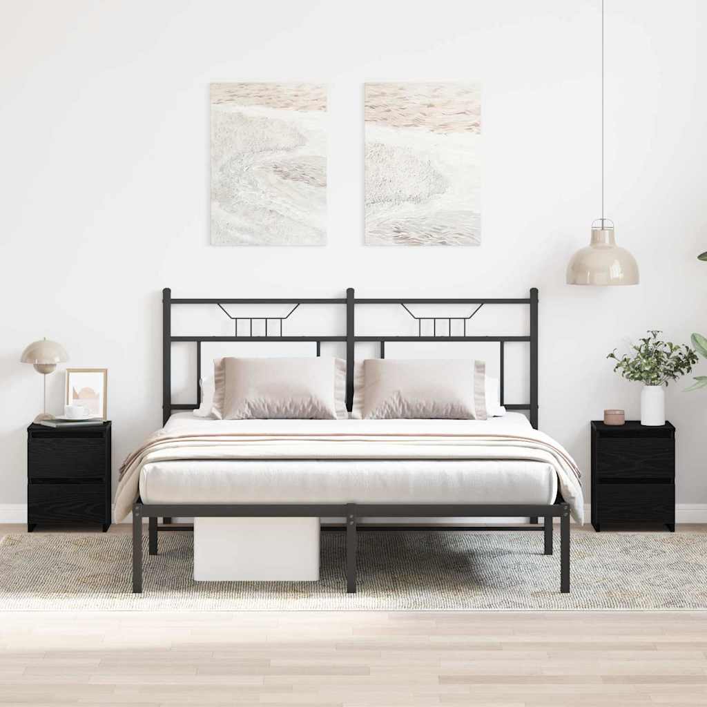 Éjjeliszekrény 2 pcs Fekete tölgy 30 x 30 x 40 cm Faanyag