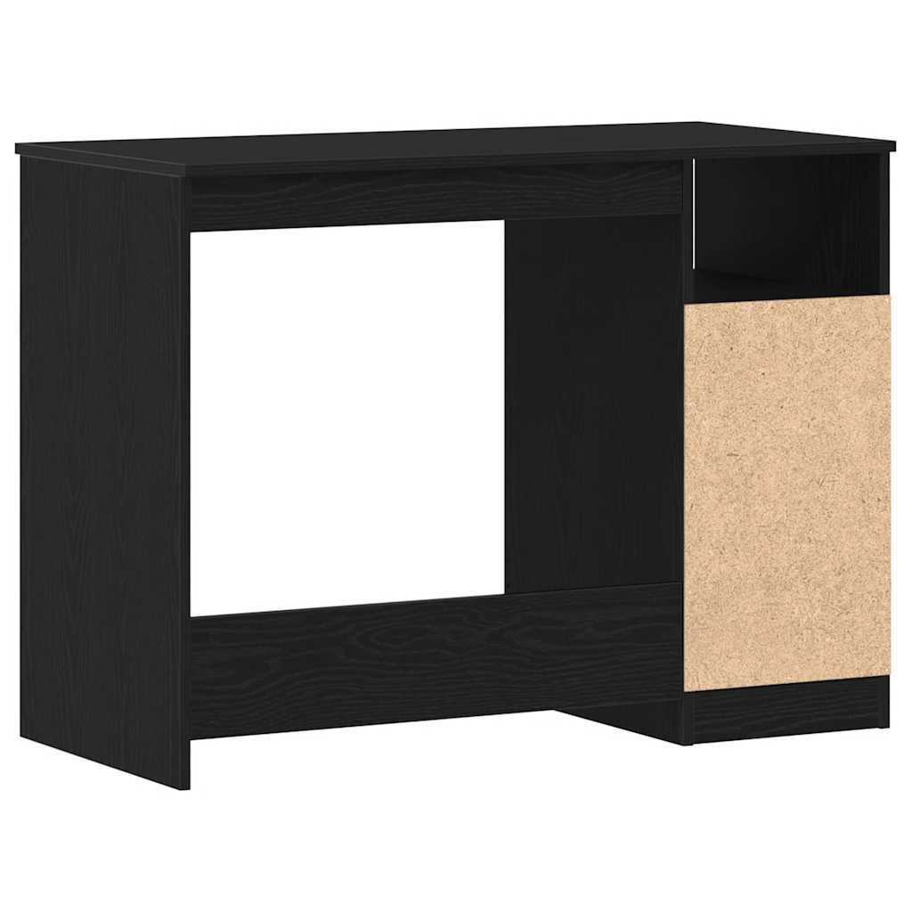fekete tölgy szerelt fa íróasztal fiókokkal 102 x 50 x 76 cm