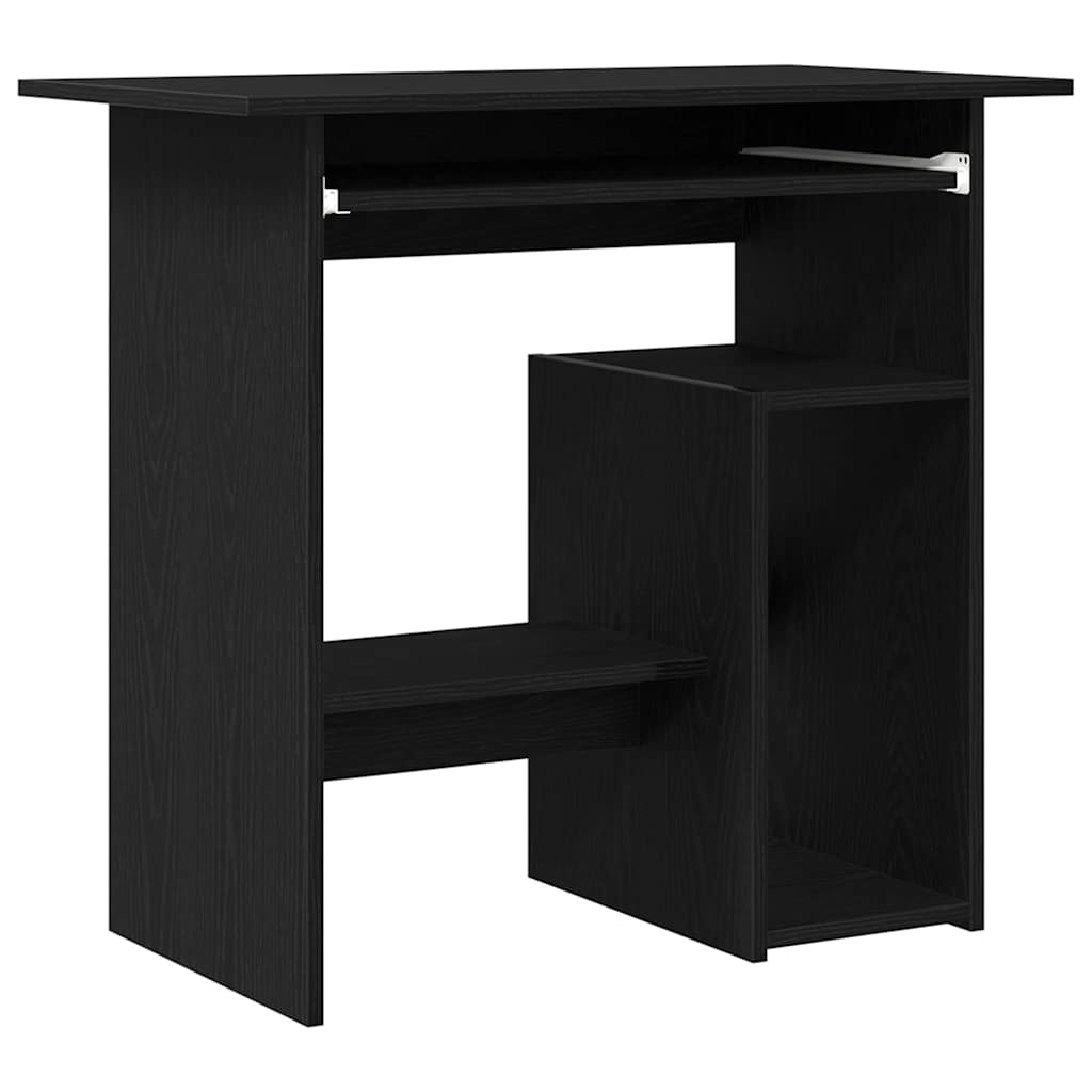 fekete tölgy színű szerelt fa íróasztal 80 x 45 x 74 cm