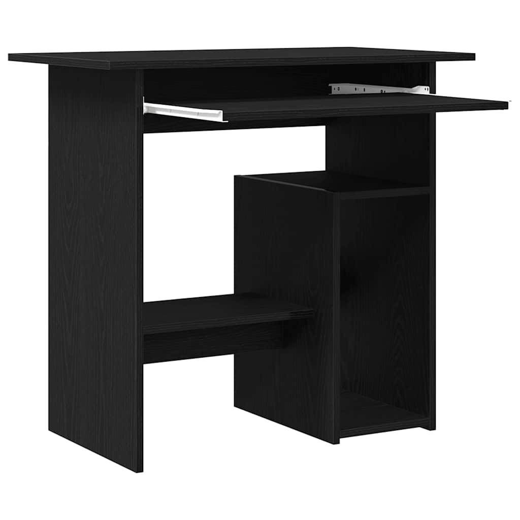 fekete tölgy színű szerelt fa íróasztal 80 x 45 x 74 cm