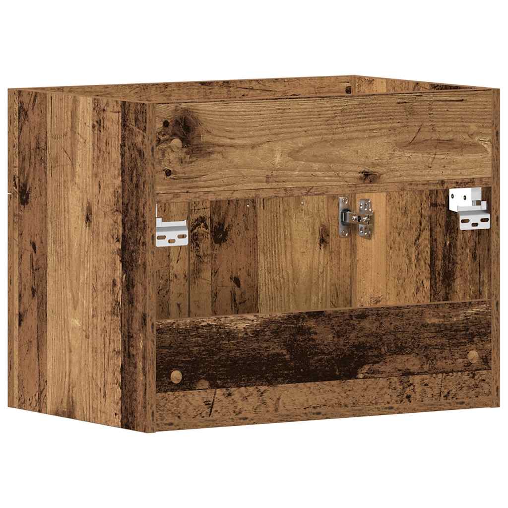 antik fa szerelt fa mosdószekrény 60x38,5x46 cm