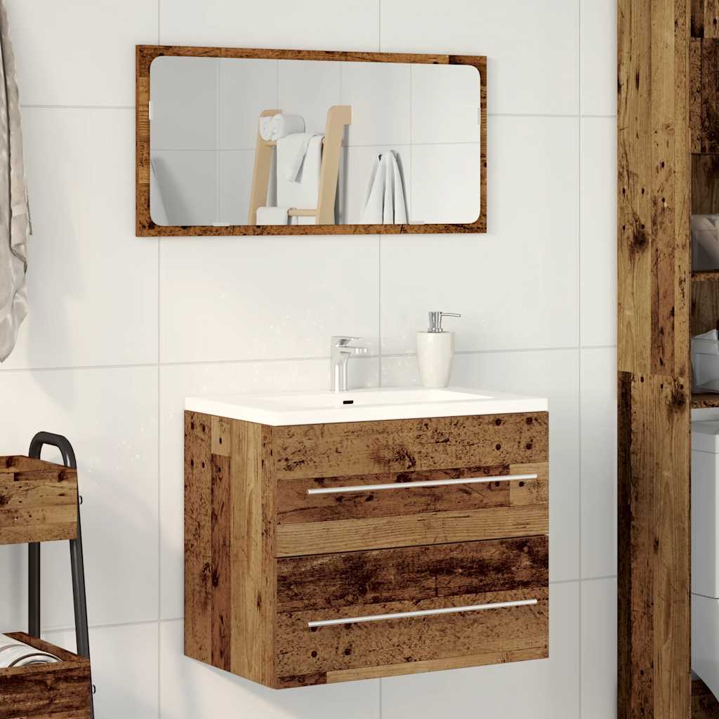 antik fa szerelt fa mosdószekrény 60x38,5x48 cm