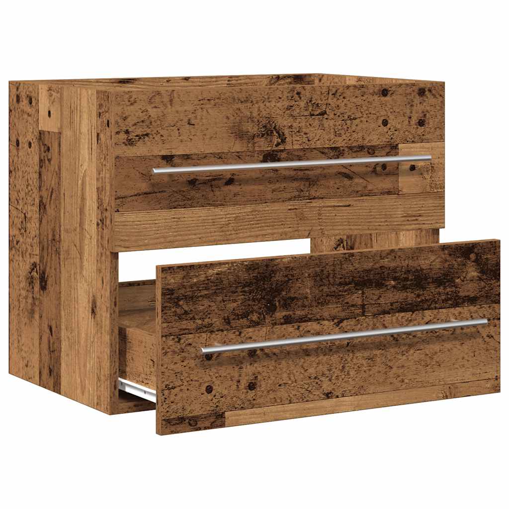 antik fa szerelt fa mosdószekrény 60x38,5x48 cm