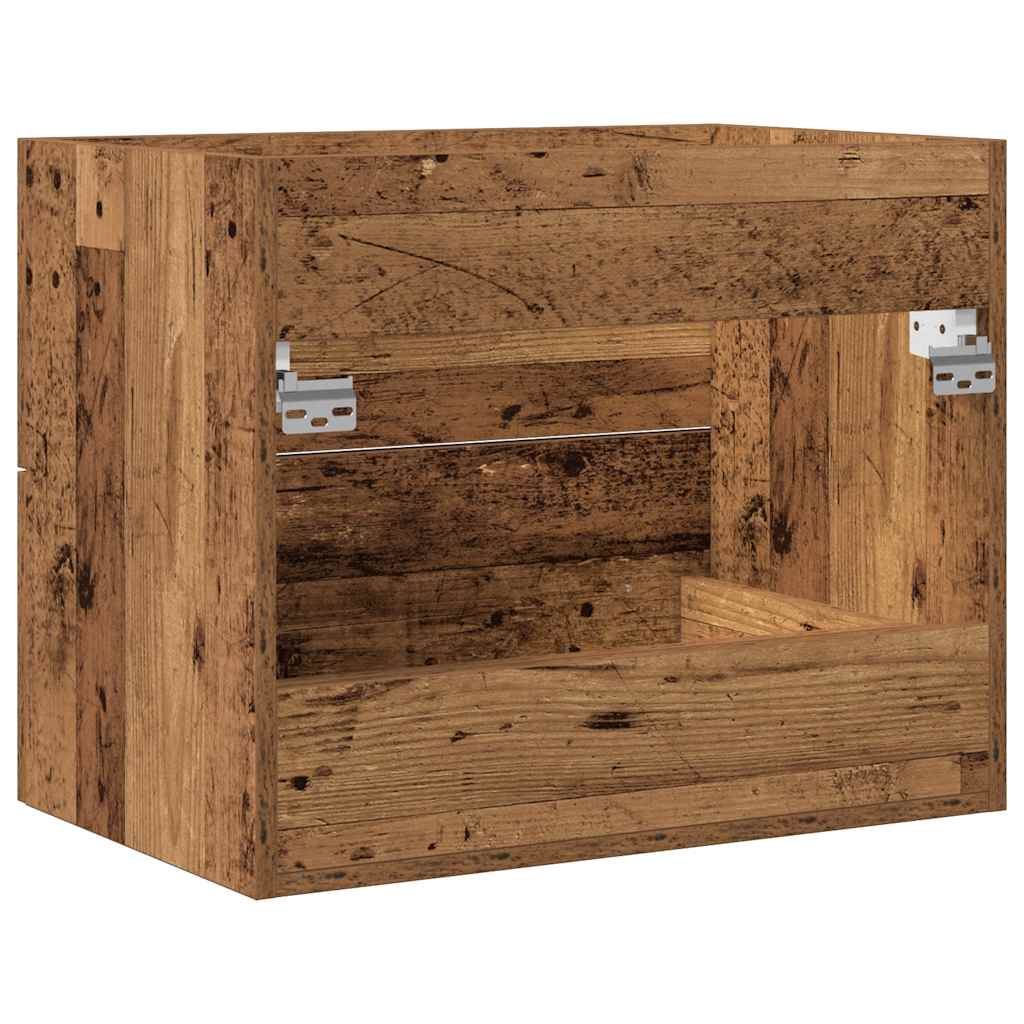 antik fa szerelt fa mosdószekrény 60x38,5x48 cm
