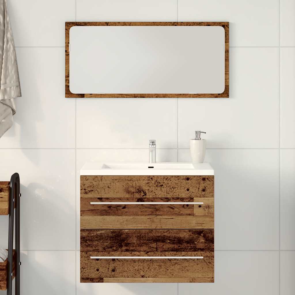 antik fa szerelt fa mosdószekrény 60x38,5x48 cm