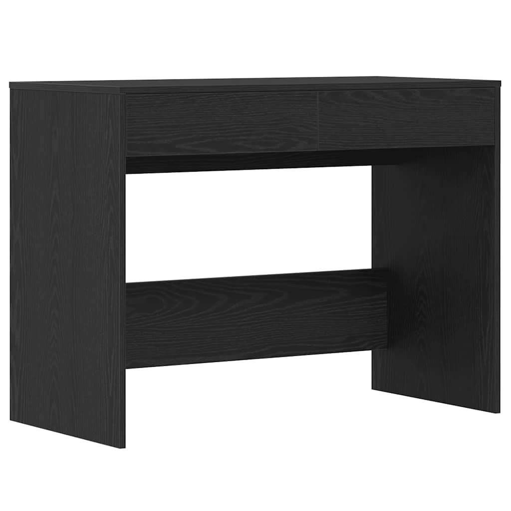 fekete tölgyszínű szerelt fa íróasztal 101x50x76,5 cm