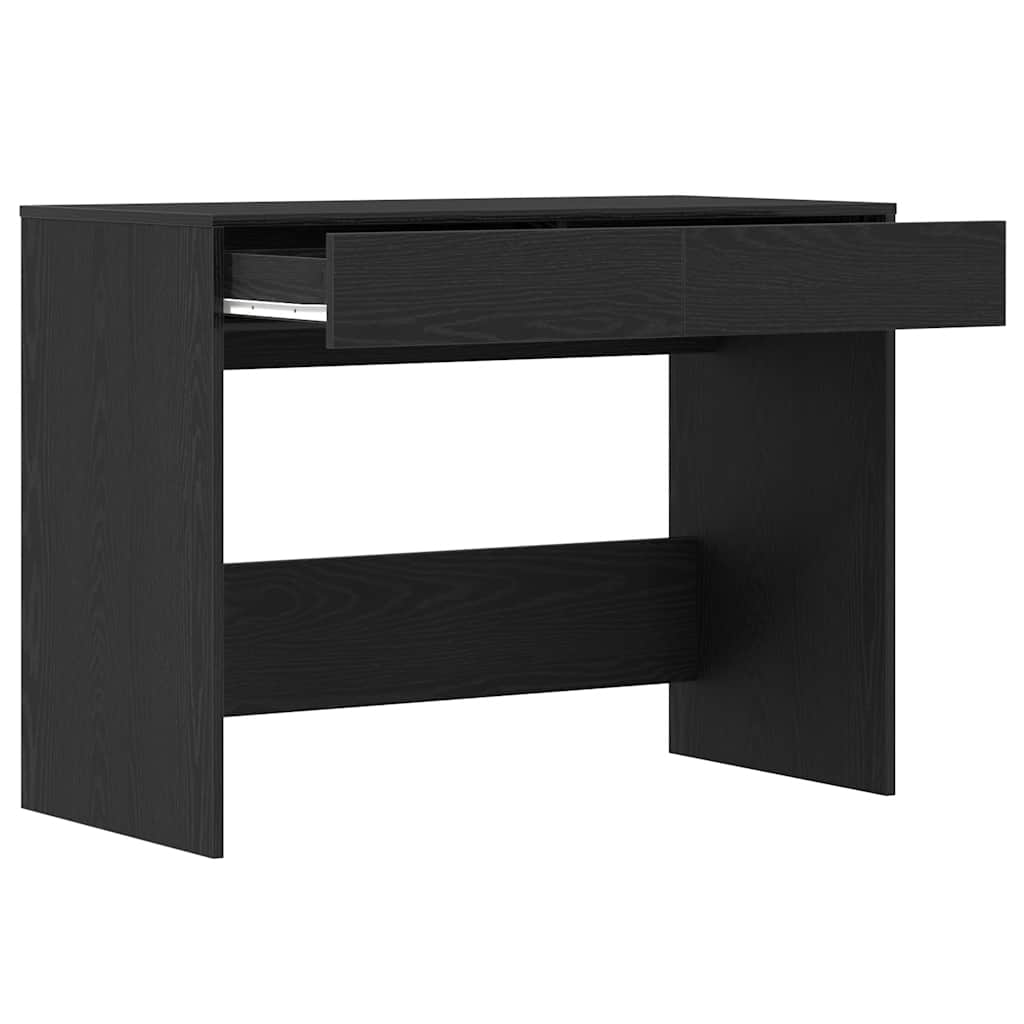 fekete tölgyszínű szerelt fa íróasztal 101x50x76,5 cm