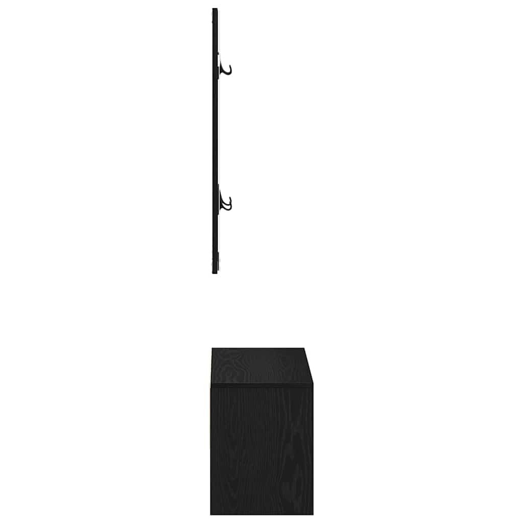 Előszoba bútorkészlet 4 pcs Fekete tölgy 80 x 30,5 x 40 cm