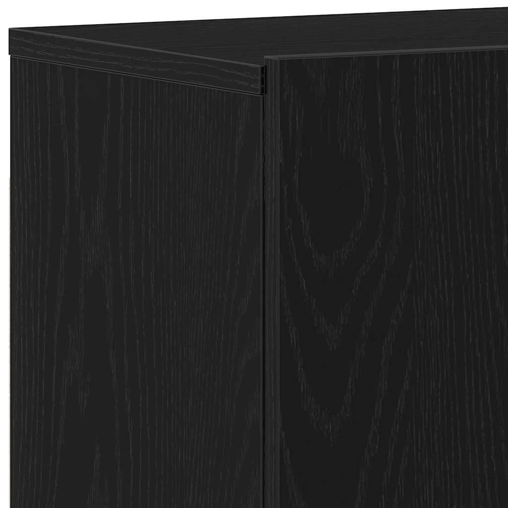 fekete tölgyfa TV-szekrény 80 x 30 x 41 cm