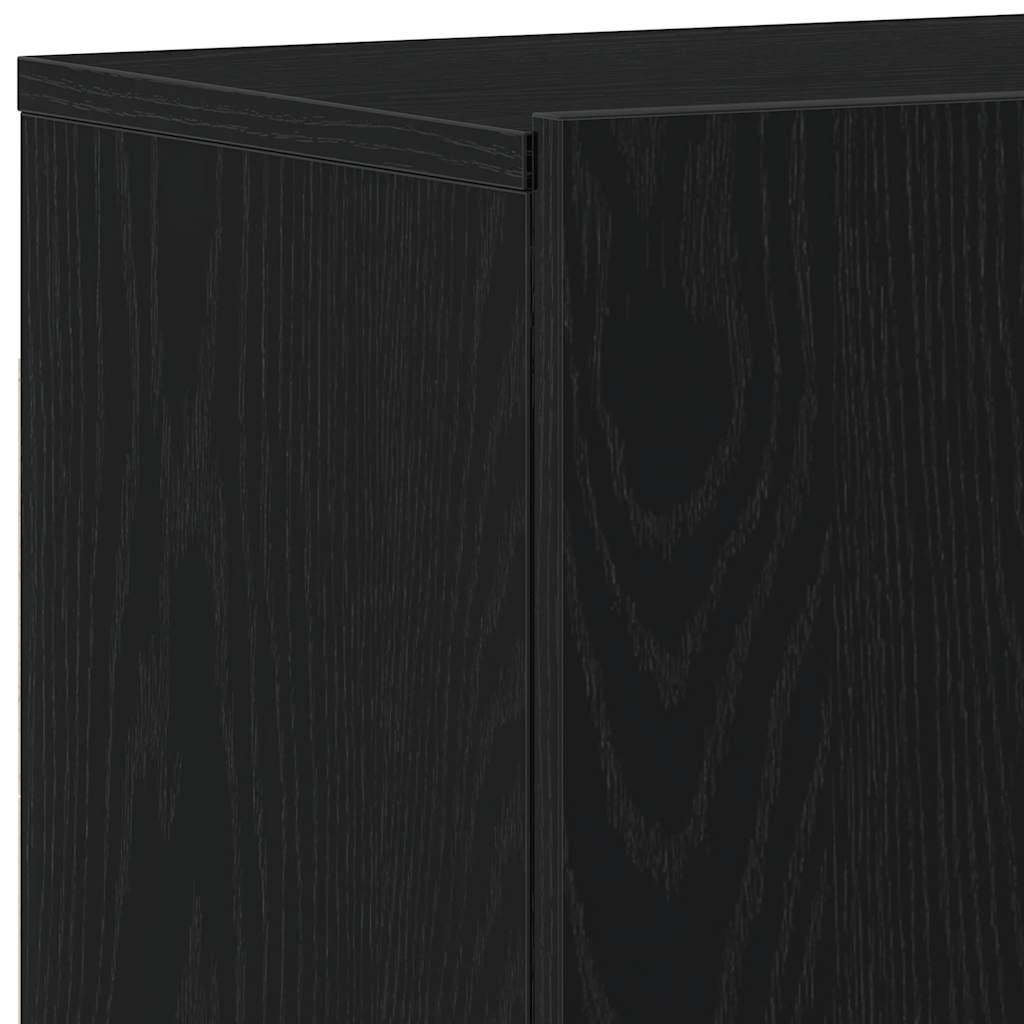 2 db fekete tölgyfa TV-szekrény 160 x 30 x 41 cm