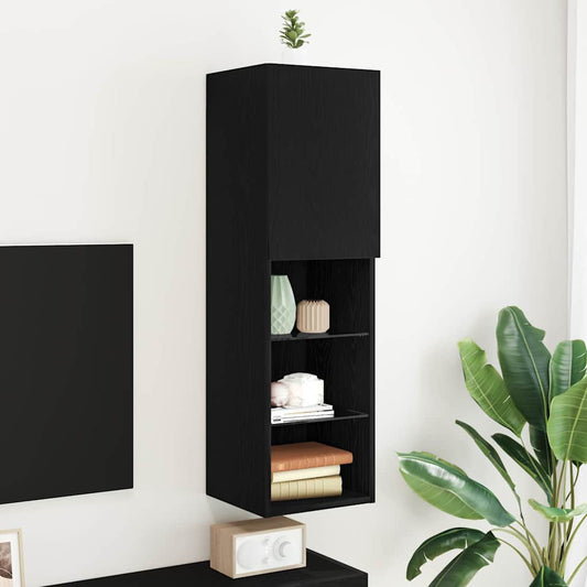 TV szekrény garnitúra Fekete tölgy 30,5 x 30 x 102 cm Faanyag