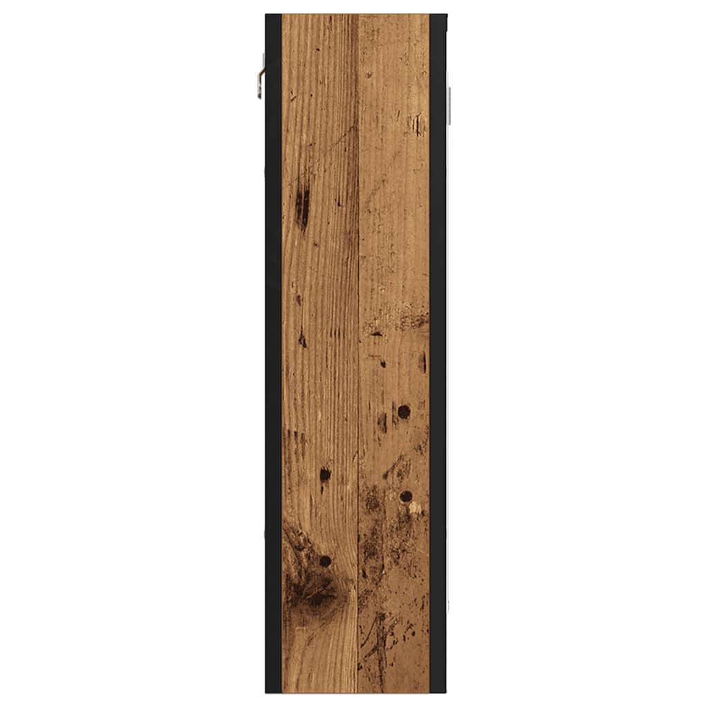 antik fa szerelt fa fürdőszobai tükör 60 x 16 x 60 cm
