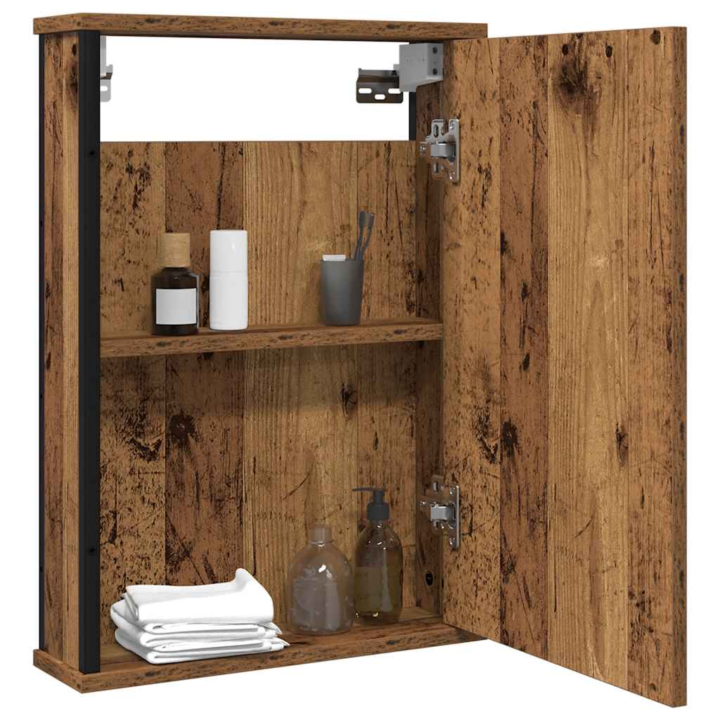 antik fa szerelt fa fürdőszobai tükör 42 x 12 x 60 cm