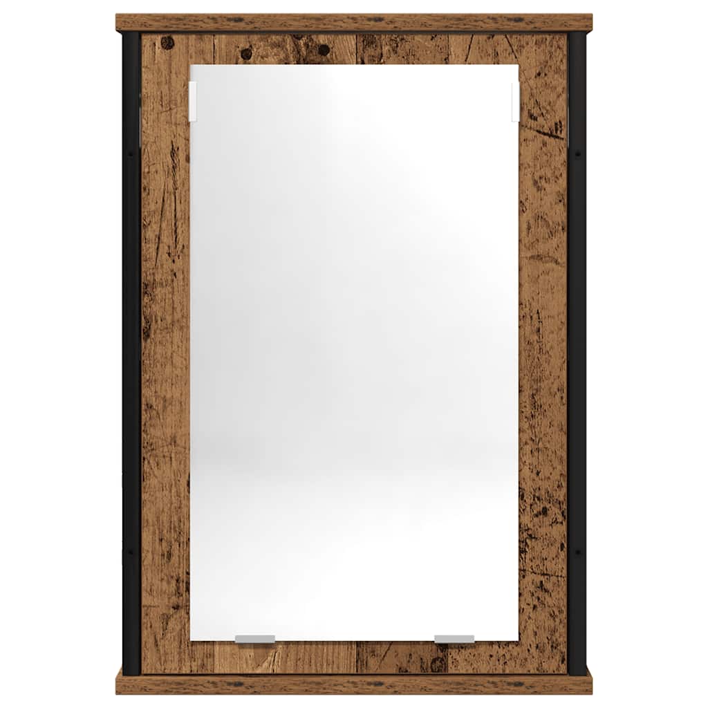 antik fa szerelt fa fürdőszobai tükör 42 x 12 x 60 cm