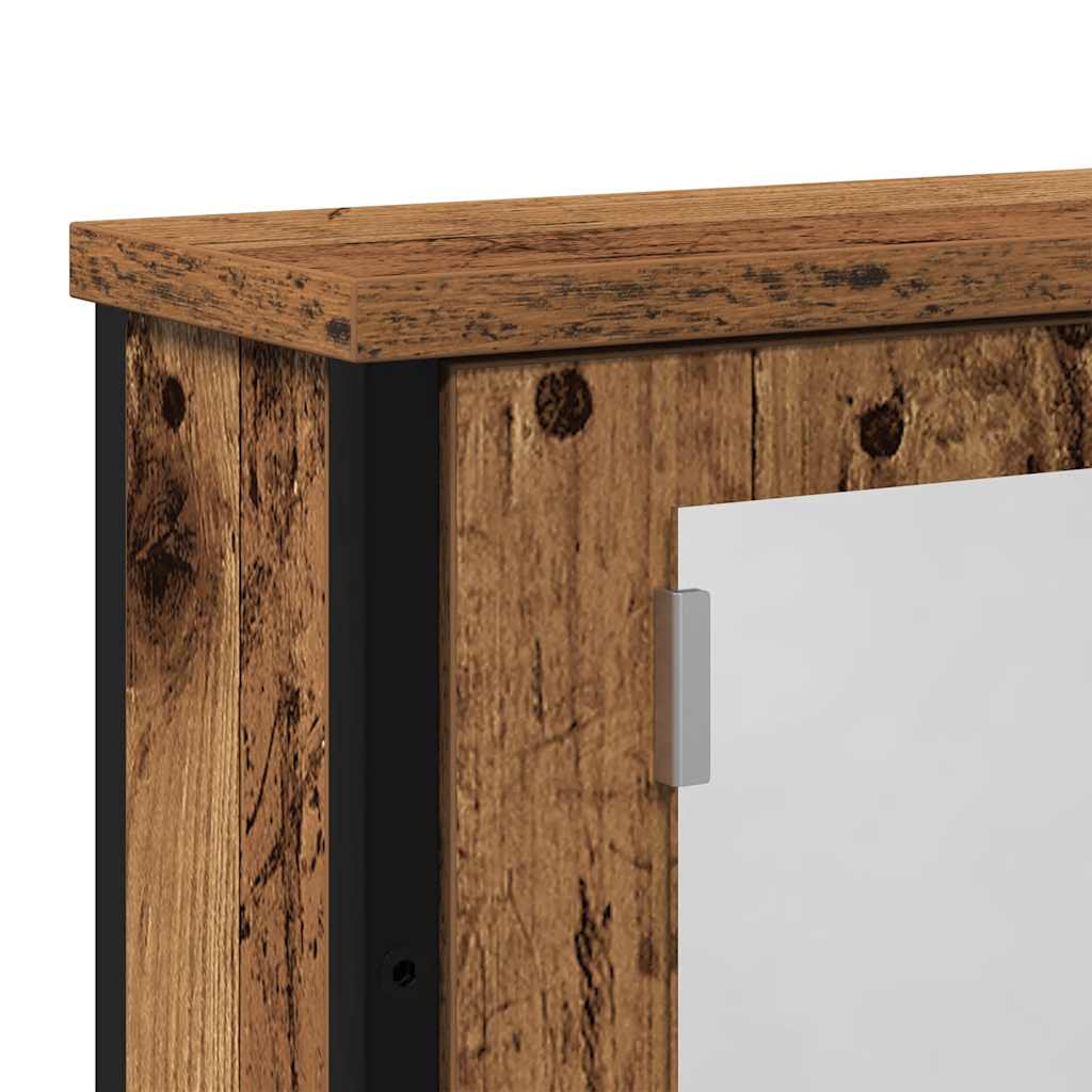 antik fa szerelt fa fürdőszobai tükör 42 x 12 x 60 cm