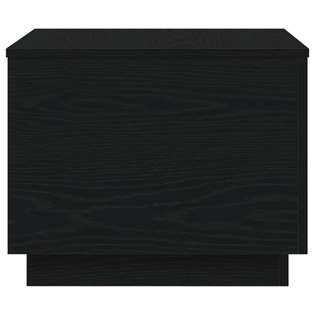 fekete tölgyszínű dohányzóasztal LED-lámpákkal 50 x 50 x 40 cm