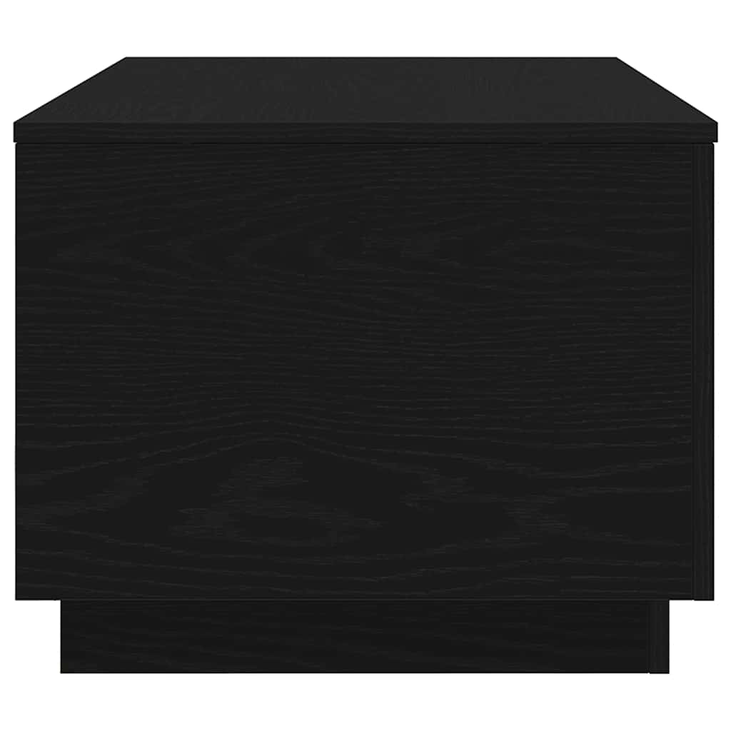 fekete tölgy dohányzóasztal LED-lámpákkal 90x50x40 cm