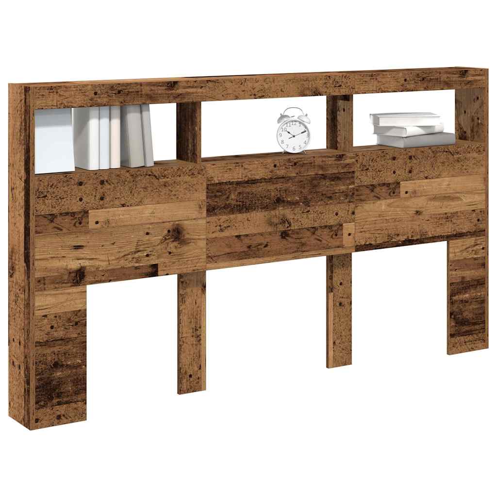 antik fa áthidalószekrény LED-világítással 180 x 17 x 102 cm