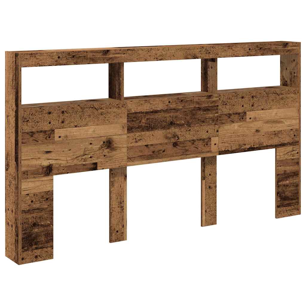antik fa áthidalószekrény LED-világítással 180 x 17 x 102 cm
