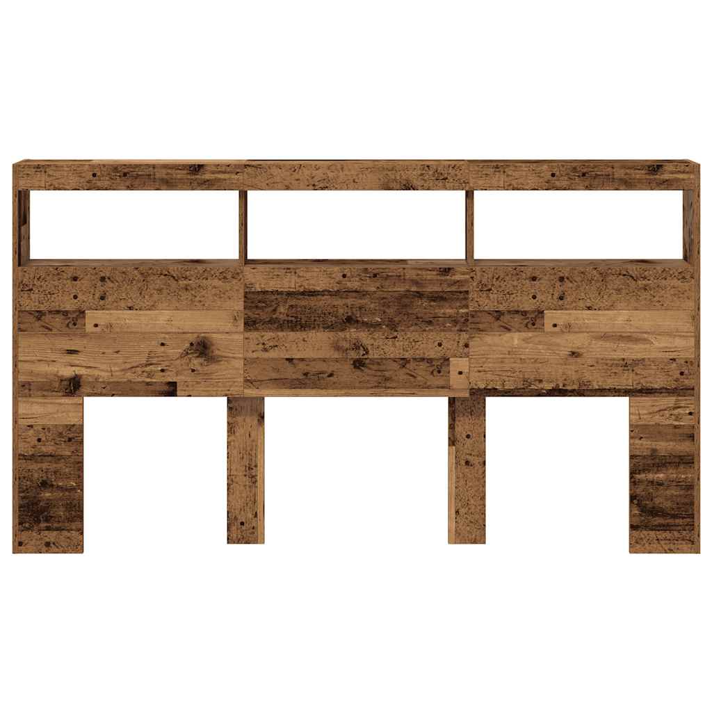 antik fa áthidalószekrény LED-világítással 180 x 17 x 102 cm