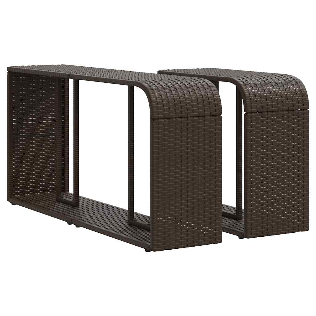 10 részes barna polyrattan kerti ülőgarnitúra párnákkal