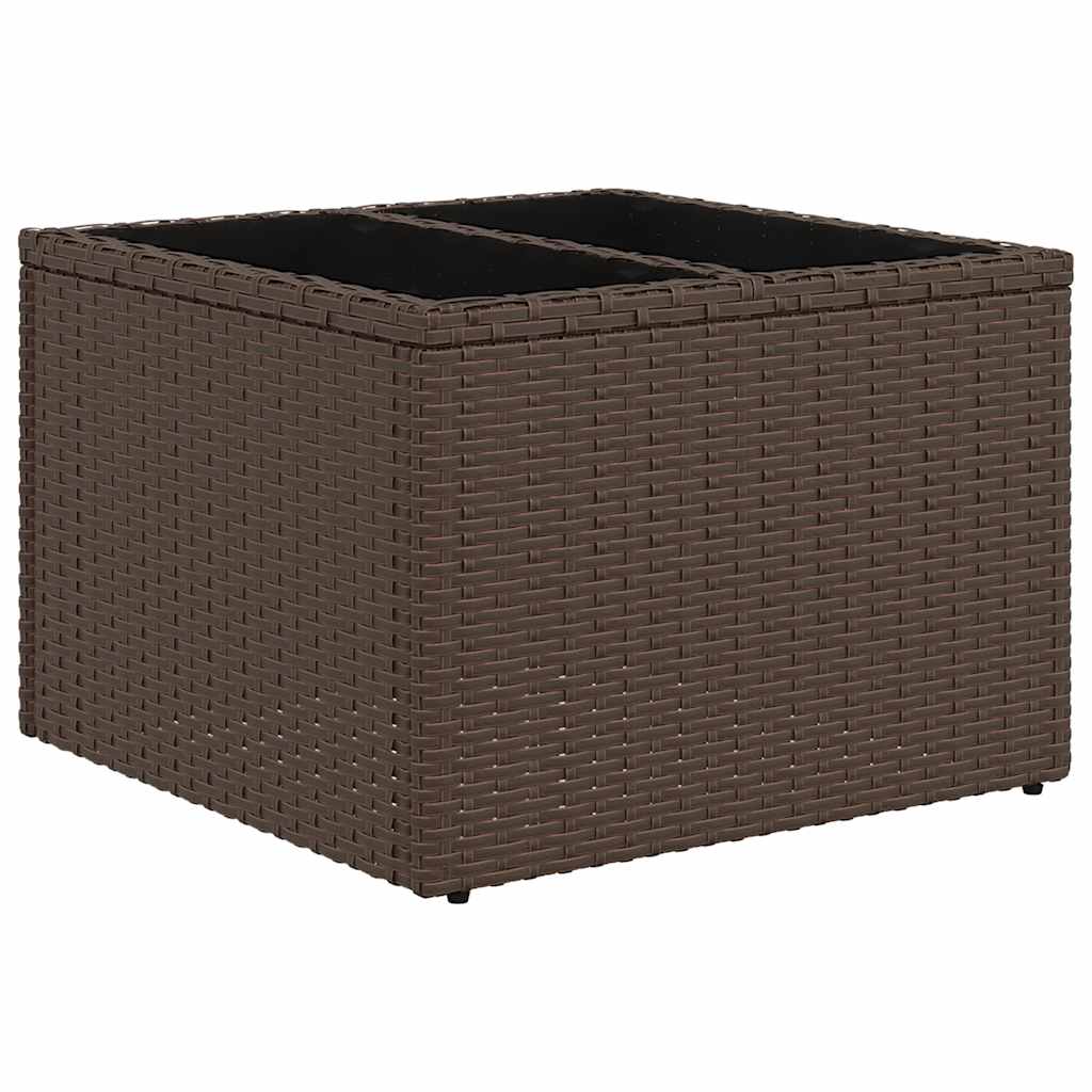 11 részes barna polyrattan kerti ülőgarnitúra párnákkal