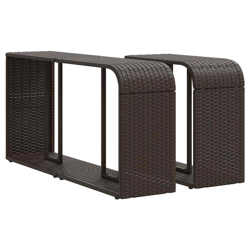 11 részes barna polyrattan kerti ülőgarnitúra párnákkal