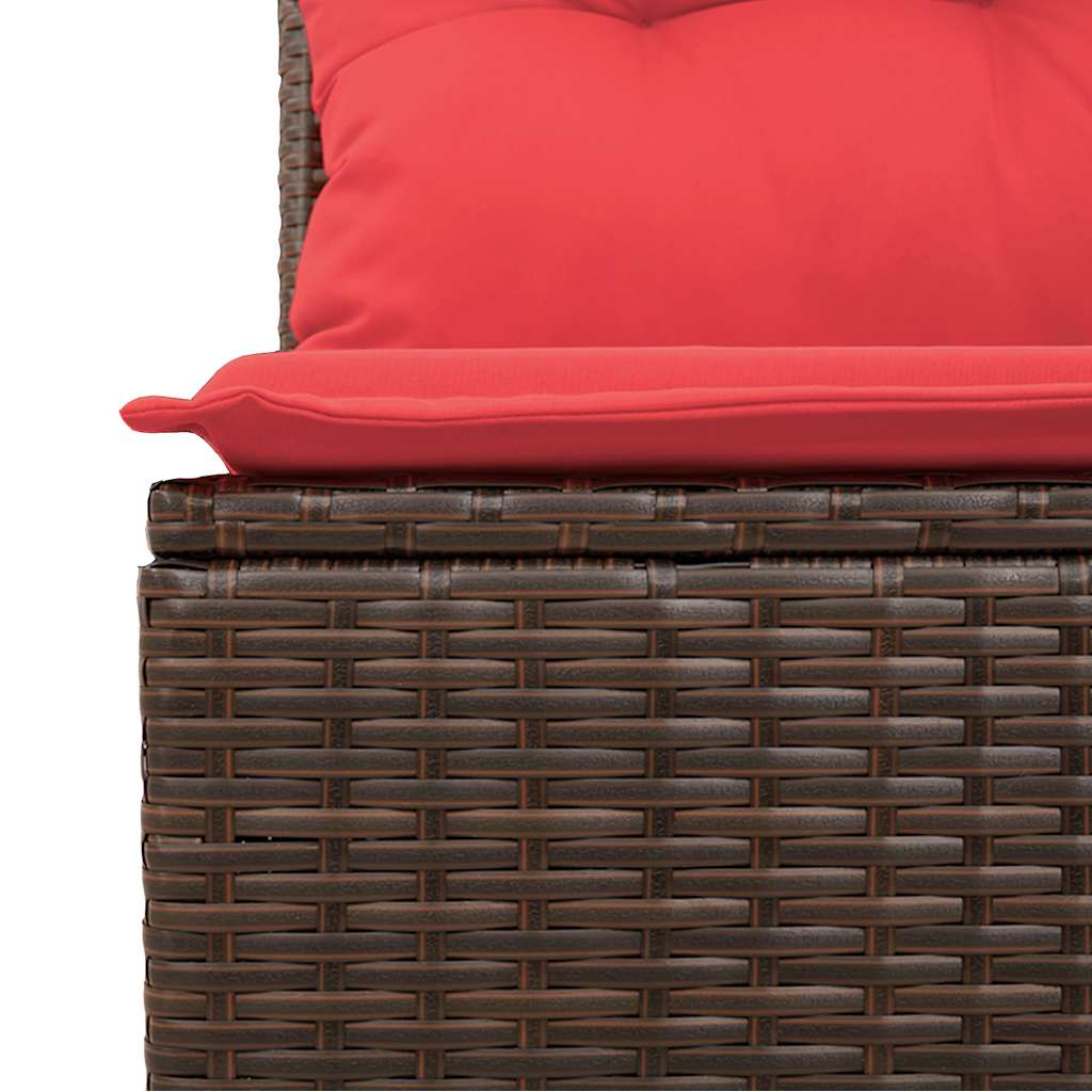 6 részes barna polyrattan kerti ülőgarnitúra párnákkal