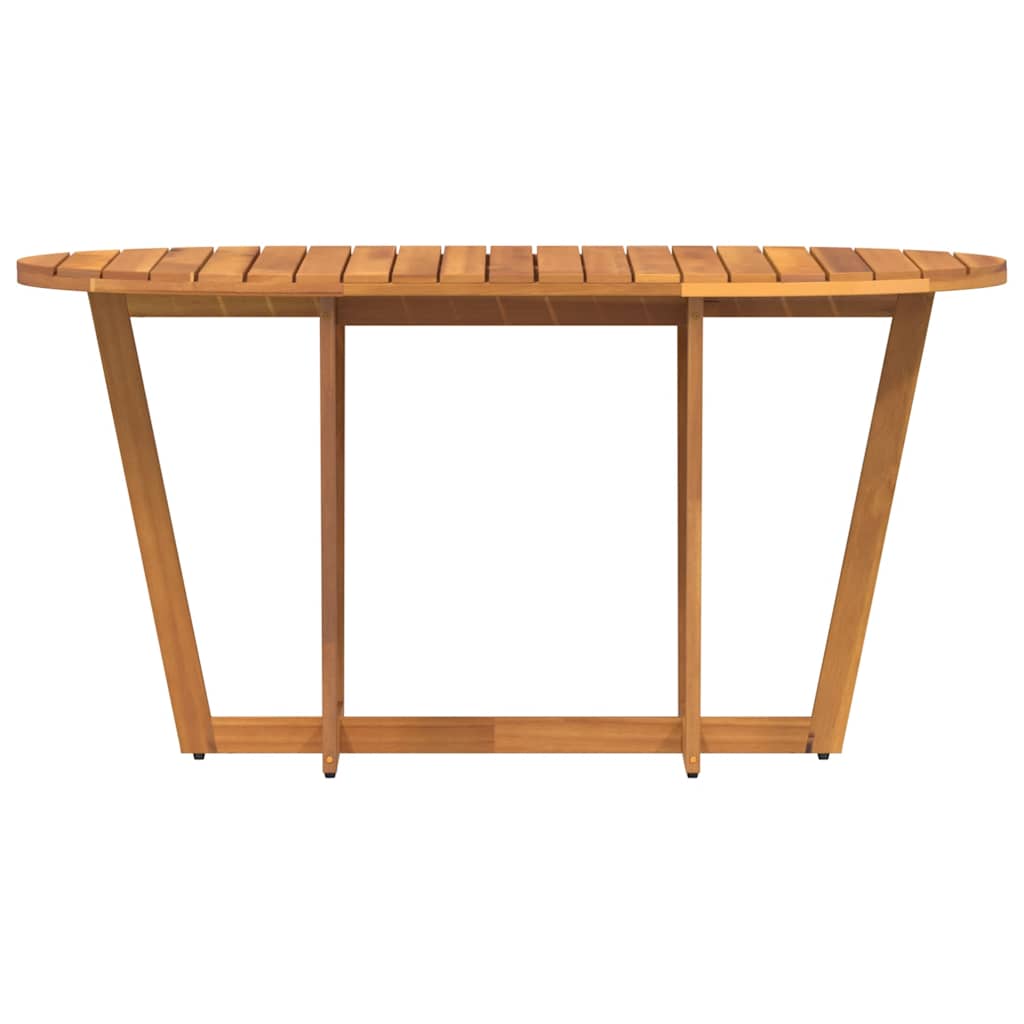 tömör akácfa kerti étkezőasztal ovális 150 x 90 x 75 cm