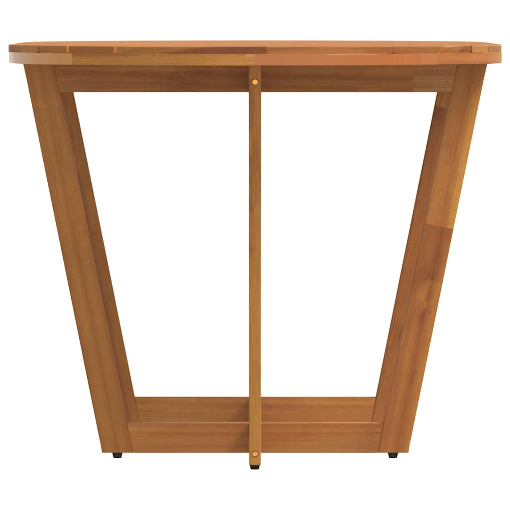 tömör akácfa kerti étkezőasztal ovális 150 x 90 x 75 cm