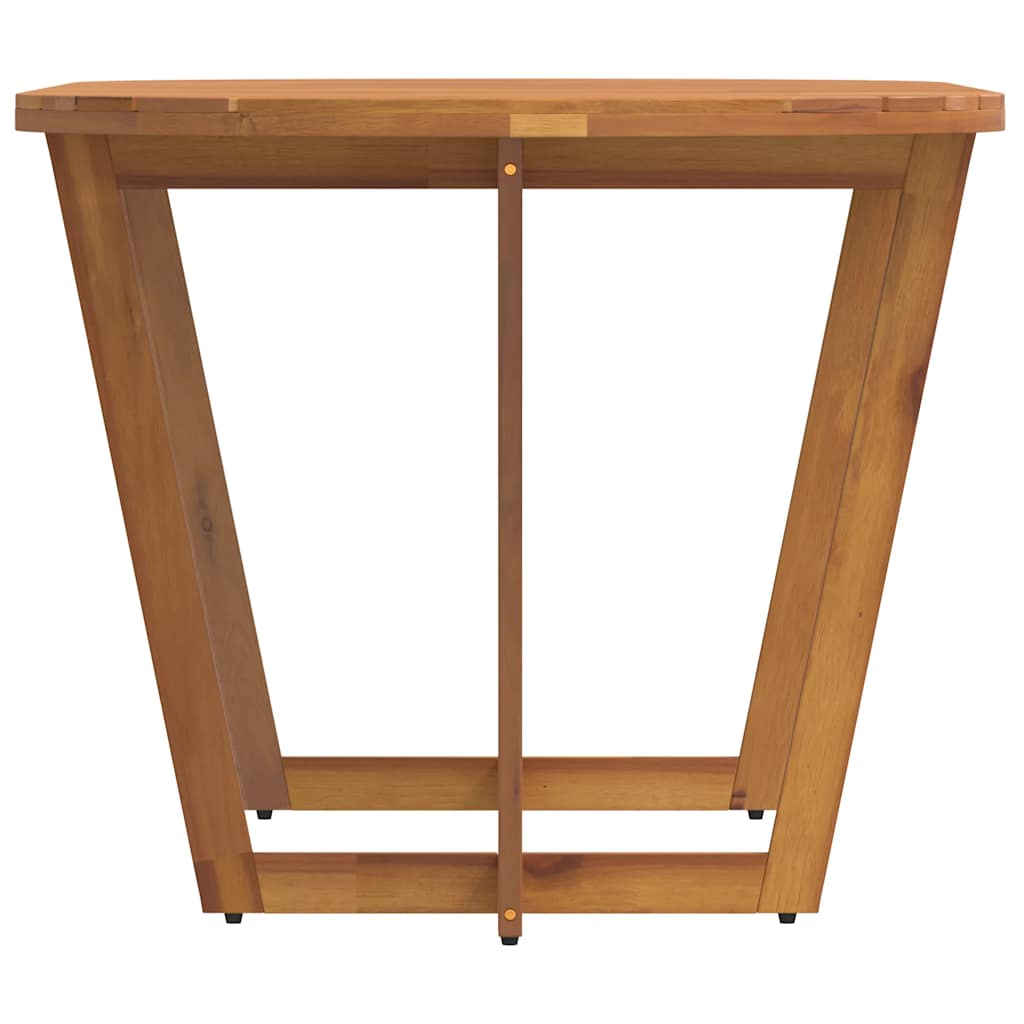 ovális kerti étkezőasztal 200 x 90 x 75 cm tömör akácfa