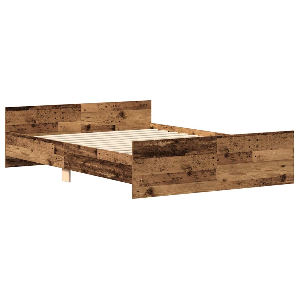 antik fa szerelt fa ágykeret matrac nélkül 120x200 cm