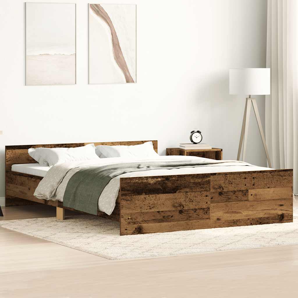 antik fa szerelt fa ágykeret matrac nélkül 120x200 cm