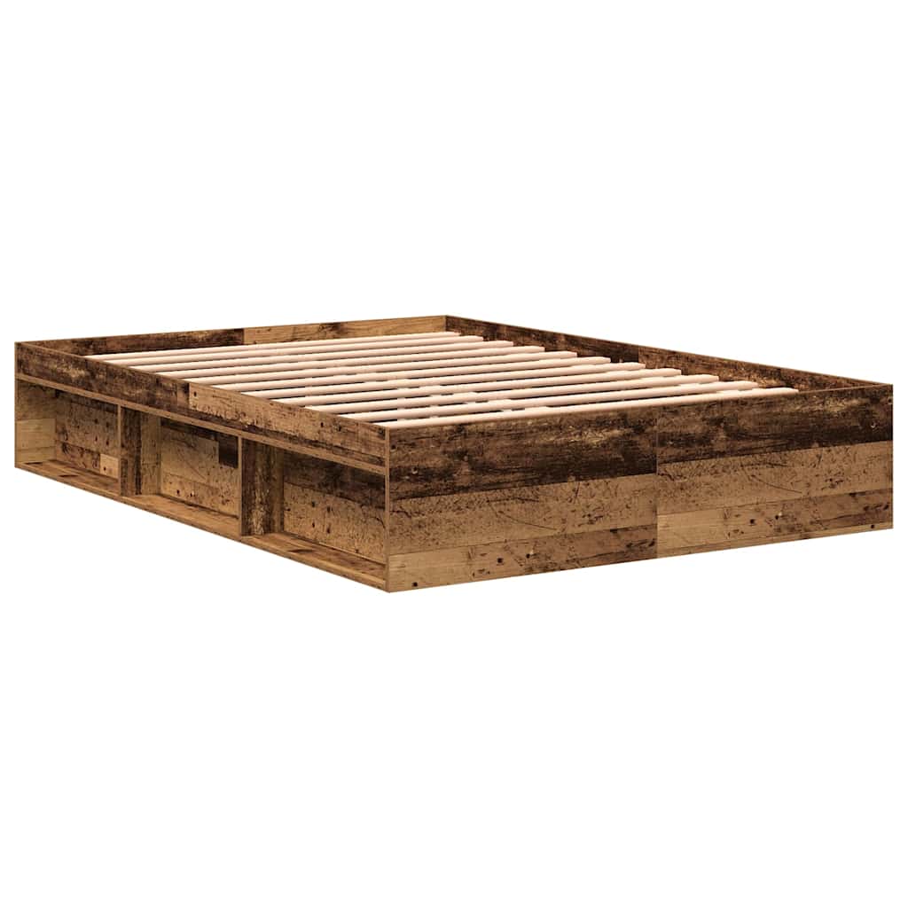 antik fa szerelt fa ágykeret matrac nélkül 120x200 cm