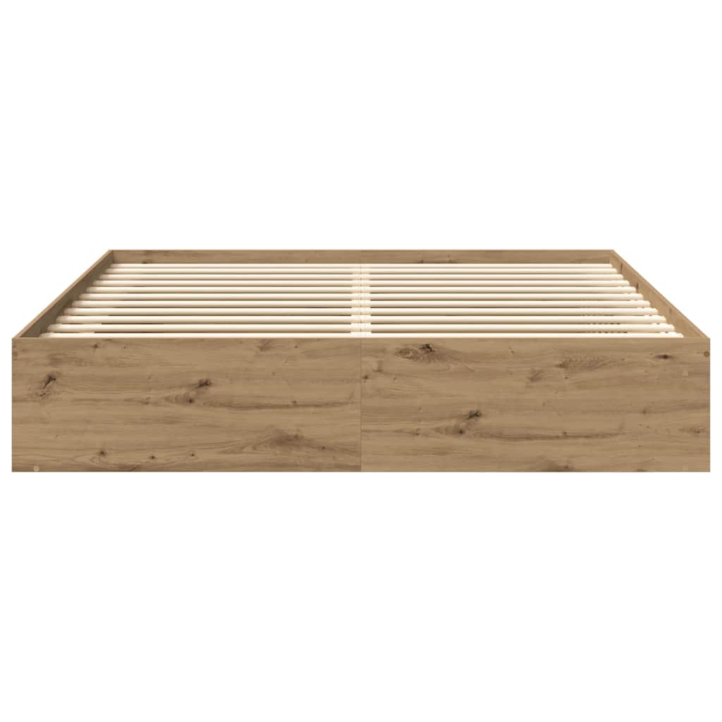 kézműves tölgy szerelt fa ágykeret matrac nélkül 200x200 cm