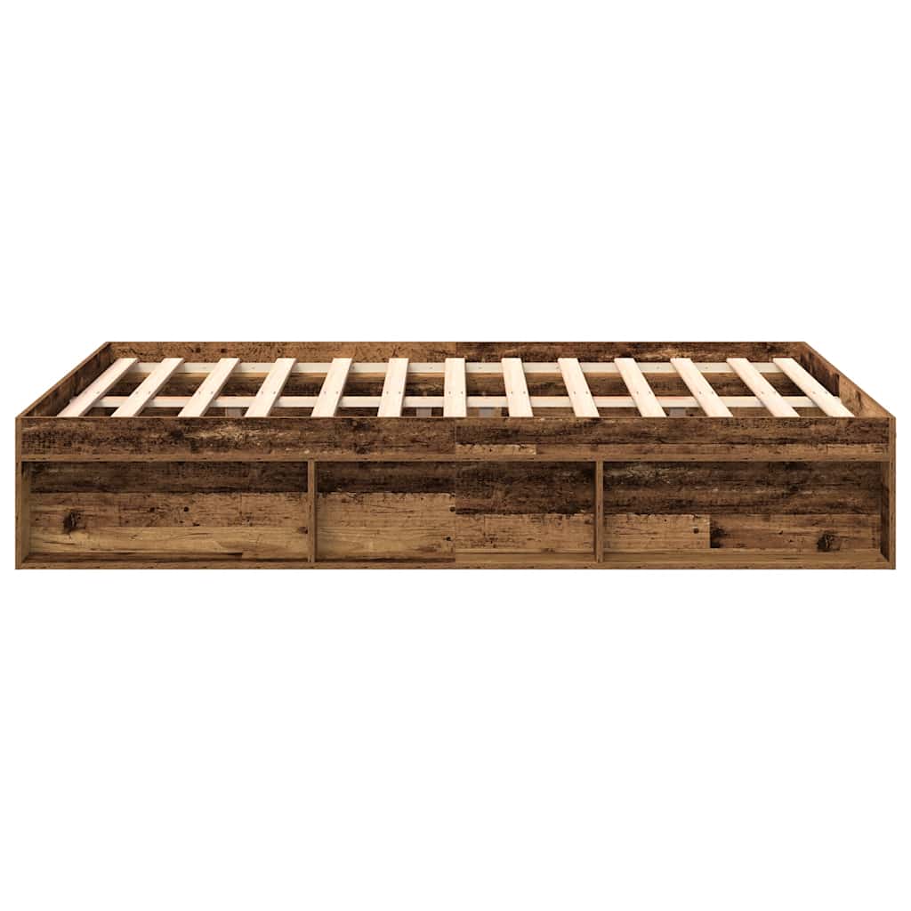 antik fa szerelt fa ágykeret matrac nélkül 120x190 cm