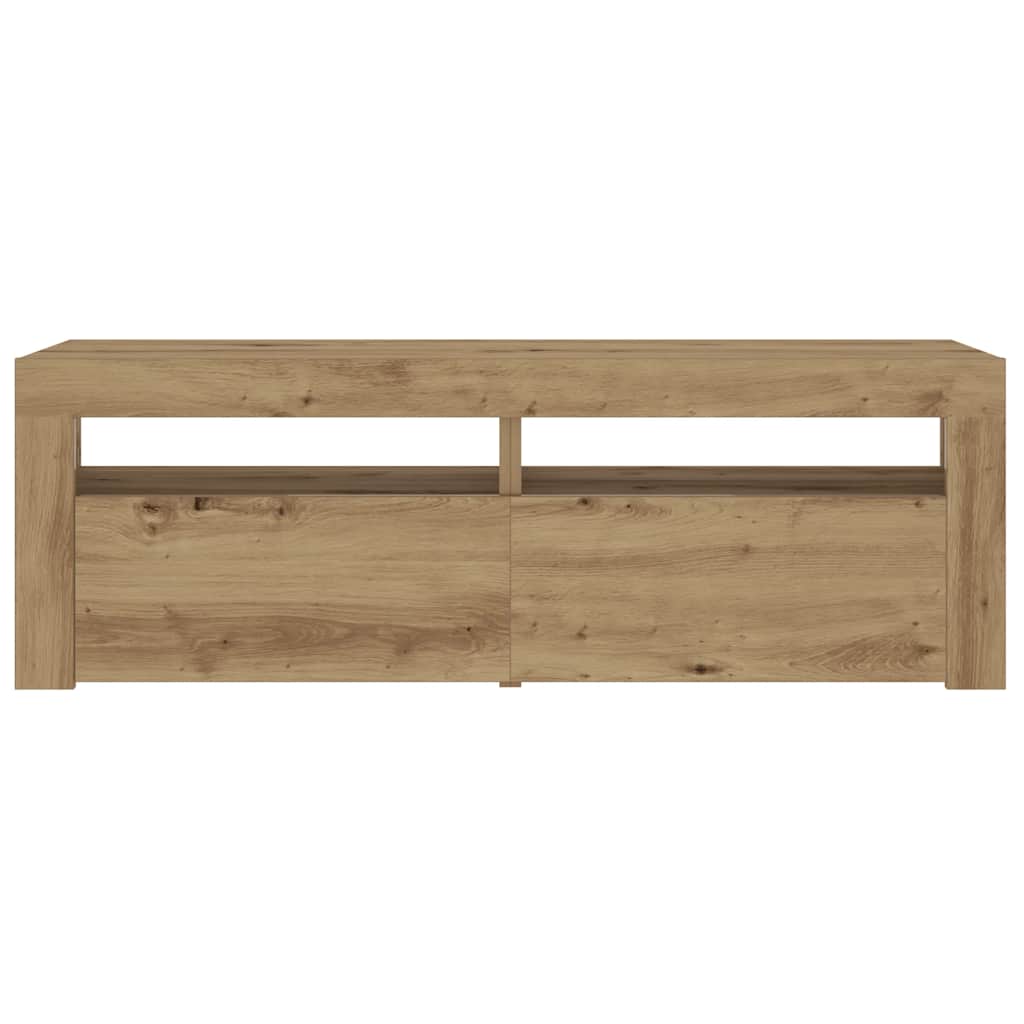 2 db kézműves tölgy színű éjjeliszekrény LED-del 60 x 35 x 40cm