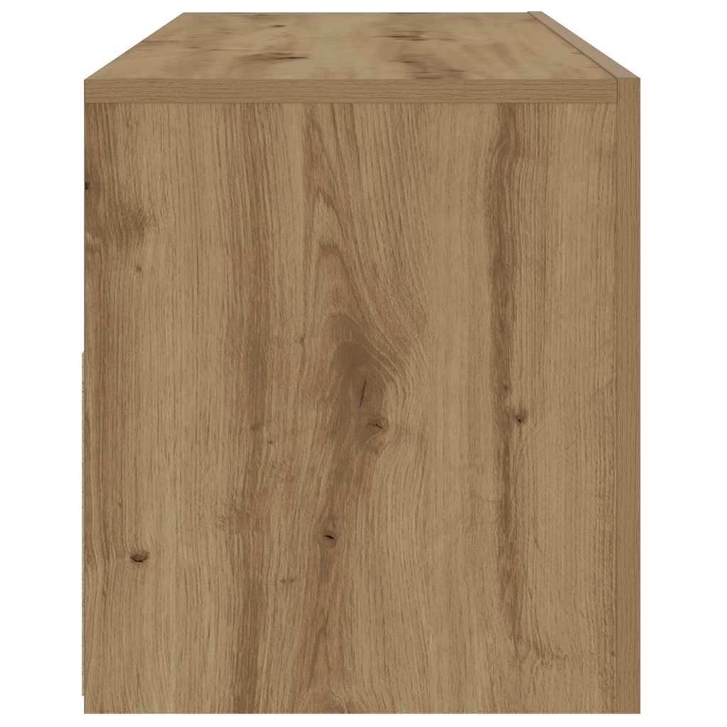 2 db kézműves tölgy színű éjjeliszekrény LED-del 60 x 35 x 40cm