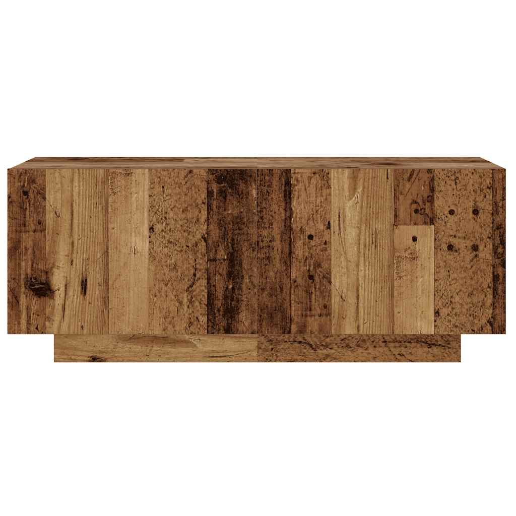antik fa színű szerelt fa TV-szekrény LED-ekkel 180x35x40 cm