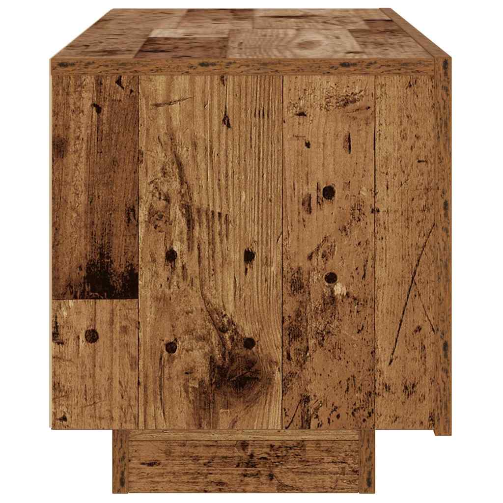 antik fa színű szerelt fa éjjeliszekrény 100 x 35 x 40 cm