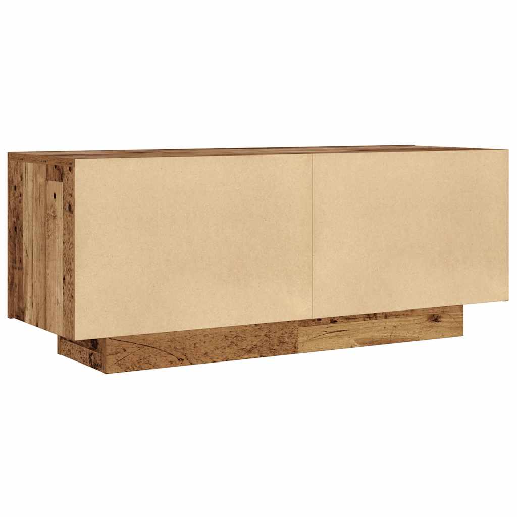 antik fa színű szerelt fa éjjeliszekrény 100 x 35 x 40 cm