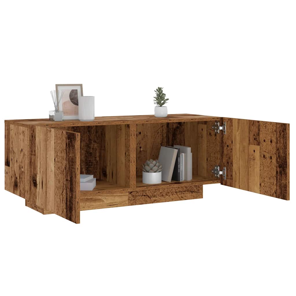 antik fa színű szerelt fa éjjeliszekrény 100 x 35 x 40 cm
