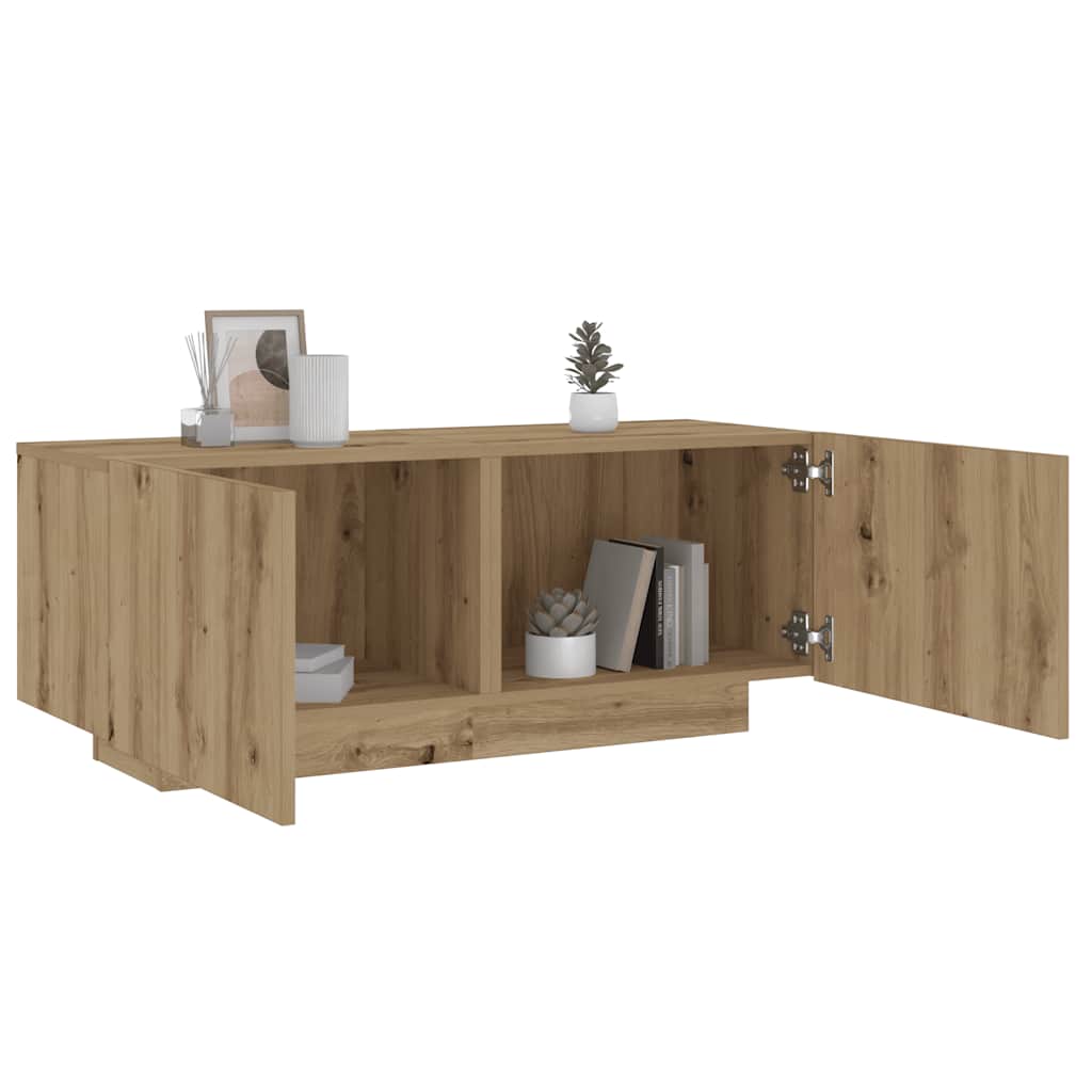 kézműves tölgy színű szerelt fa éjjeliszekrény 100 x 35 x 40 cm